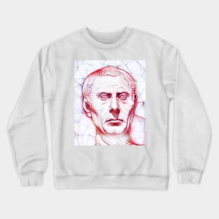 Suetonius Portrait | Suetonius Artwork | Line Art Crewneck Sweatshirt